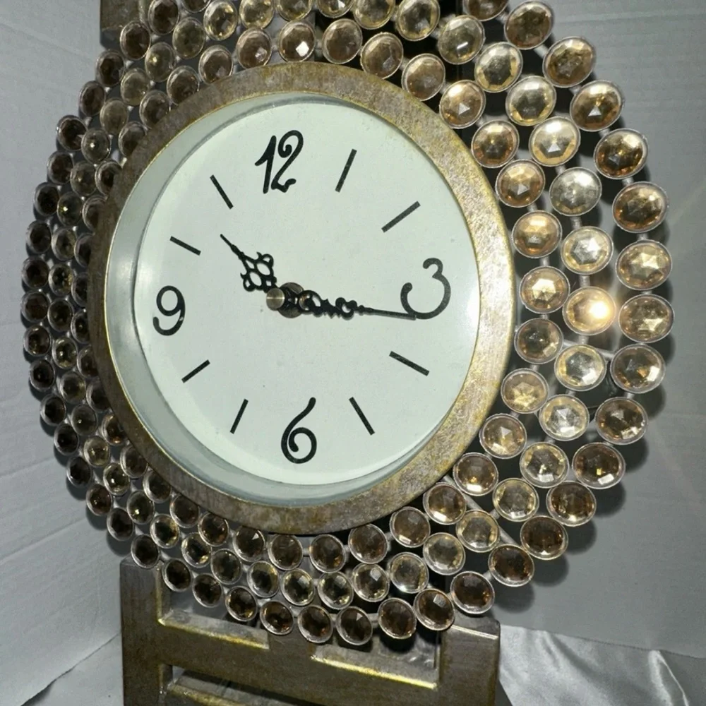 Pier 1 Clock Watch Table Top Bling Vintage One Imports Gorgeous Discontinued